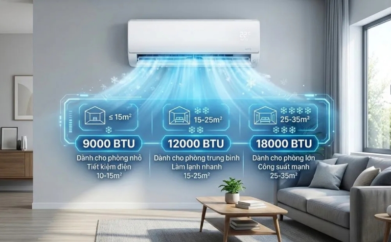Để quy đổi BTU sang W, công thức đơn giản là 1 BTU/h ≈ 0,293 W, giúp tính toán công suất làm lạnh chính xác. 