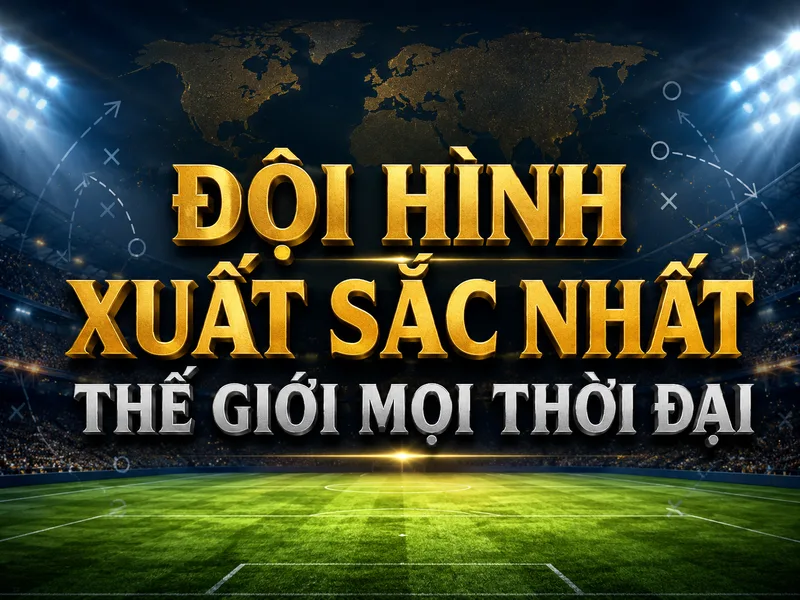 Đội hình xuất sắc nhất thế giới trong lịch sử hội tụ những huyền thoại như Messi, Pelé, Cristiano Ronaldo, Maradona và Cruyff.